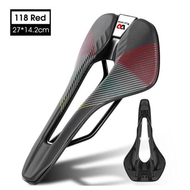 Leather Bike Saddle Road Bike Front Seat Cycling Saddles For Mens Breathable Hollow Cushion Bicycle Saddle Comfort Bike Saddle Ergonomic Waterproof Bicycle Seat For Road Bike Mountain Bike Seats Stevvex