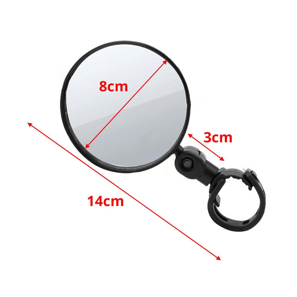 Bicycle Rearview Mirror Universal Handlebar Rearview Mirror 360 degree Rotate Rear View For Bike Bicycle Cycling Accessories Bicycle Rear Adjustable Rearview Mirror 360° Rotatable Rear-View Mirrors Handlebar Mounted Glass Mirror Universal Rearview Stevvex