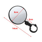 Bicycle Rearview Mirror Universal Handlebar Rearview Mirror 360 degree Rotate Rear View For Bike Bicycle Cycling Accessories Bicycle Rear Adjustable Rearview Mirror 360° Rotatable Rear-View Mirrors Handlebar Mounted Glass Mirror Universal Rearview Stevvex