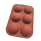 Half Sphere Silicone Soap Molds Bakeware Cake Decorating Tools Pudding Jelly Chocolate Fondant Mould Ball Biscuit Baking Mould 6 Holes Silicone Mold Half Ball Sphere For Making Chocolate Cake Jelly Pudding Handmade Soap Stevvex