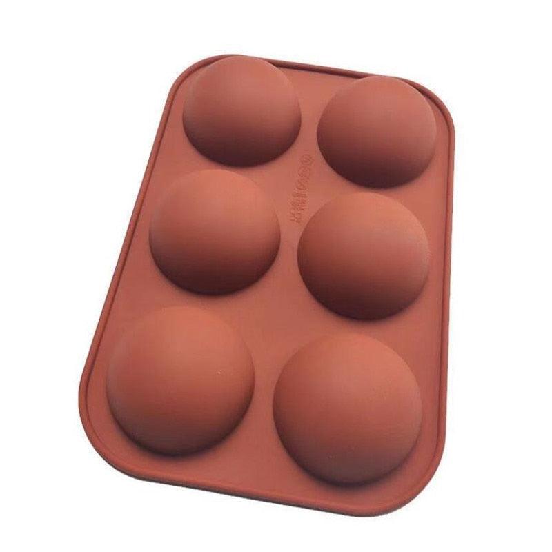 Half Sphere Silicone Soap Molds Bakeware Cake Decorating Tools Pudding Jelly Chocolate Fondant Mould Ball Biscuit Baking Mould 6 Holes Silicone Mold Half Ball Sphere For Making Chocolate Cake Jelly Pudding Handmade Soap Stevvex