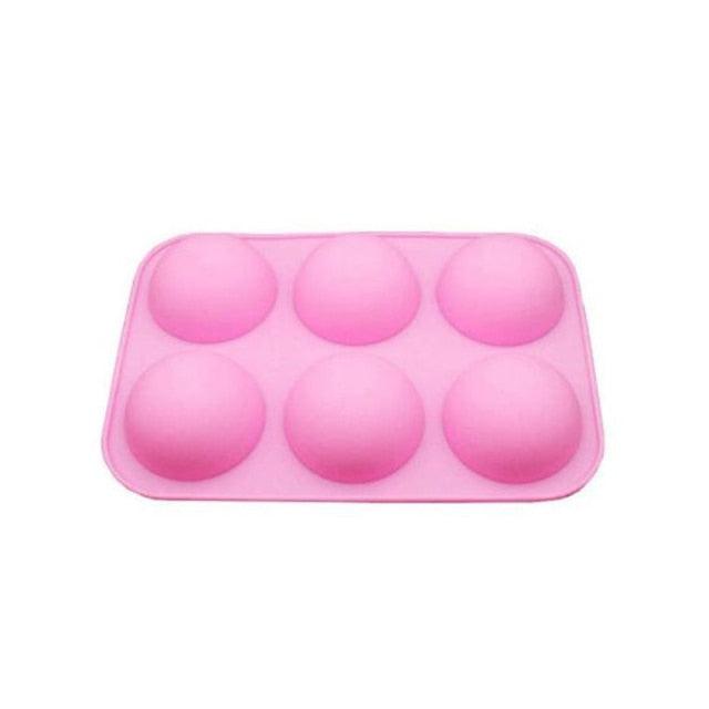 Half Sphere Silicone Soap Molds Bakeware Cake Decorating Tools Pudding Jelly Chocolate Fondant Mould Ball Biscuit Baking Mould 6 Holes Silicone Mold Half Ball Sphere For Making Chocolate Cake Jelly Pudding Handmade Soap Stevvex
