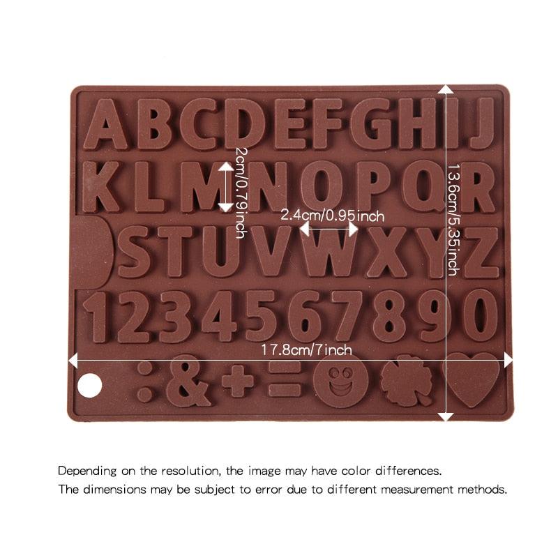 Digit Silicone Chocolate Mold Non-Stick Cake Mould Jelly Candy 3D Molds Kitchen Accessories Reusable Baking Tools Silicone Letter Mold And Number Candy Molds Stevvex