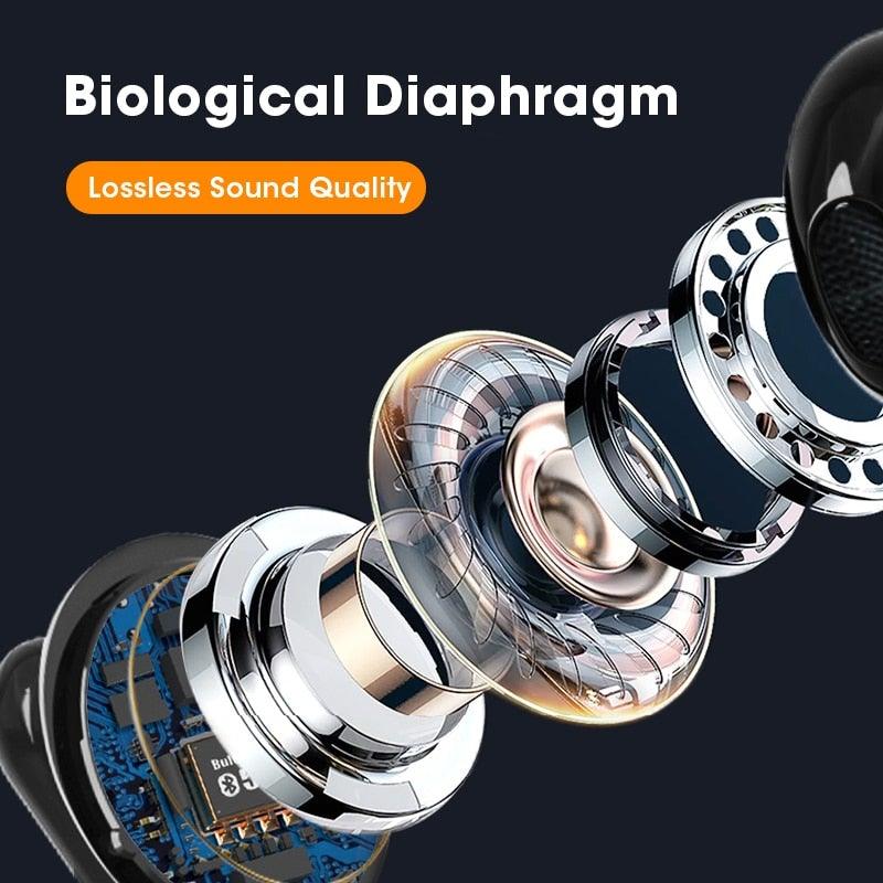 Sports WearableWireless  Headphones Fast Conecting Music Sweatproof Wireless Earbuds Smart LED Display Bluetooth Earphones HD Call Headphone With Microphone Touch Control Waterproof Headset With Charging Case 300mAH Stevvex