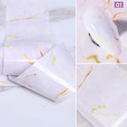 Glitter Marble Series Nail Transfer Foil Stickers Gold White And Black Bright Slider For Nails Decoration Manicures Marble Nail Art Stickers Water Transfer Nail Decals Full Wraps Gradient Acrylic Nail Kits for Women Manicure Decoration Accessory