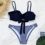Female Two Piece Swimsuit Low Waist Bikini Floral Printing Swimwear Push Up Bathing Suit  Detachable Padded Push Up Striped Bikini Set Two Piece Swimsuit Ladies Vintage Lace Bikini Sets Beach Swimwear Stevvex