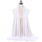 Luxury Fashion Long Soft Solid Chiffon Scarf Head Wrap Echarpe Shawl Lightweight Headscarf Instant Ready To Wear Elegant Hijab Scarf Wrap Muslim Shawl Islamic Hijabs Arab Wrap Head Scarves For Women