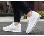 Autumn Womens Mens Sneakers Black Fashion Vulcanized Shoes Lace-up Casual Flats Light Couple Fashion Sneakers Breathable Casual Comfortable Lightweight Sneakers Stevvex