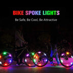 Bike Spoke Light Bicycle Wire Tyre Silicone LED Cycling Wheel Wire Warning Glowing Lamp Ultra Bright Waterproof Bicycle Spoke Lights Cycling Decoration Safety Warning Tire Strip Light Stevvex