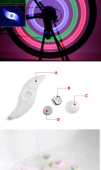 Bike Spoke Light Bicycle Wire Tyre Silicone LED Cycling Wheel Wire Warning Glowing Lamp Ultra Bright Waterproof Bicycle Spoke Lights Cycling Decoration Safety Warning Tire Strip Light Stevvex