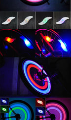 Bike Spoke Light Bicycle Wire Tyre Silicone LED Cycling Wheel Wire Warning Glowing Lamp Ultra Bright Waterproof Bicycle Spoke Lights Cycling Decoration Safety Warning Tire Strip Light Stevvex