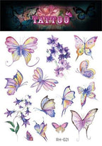 1 Pc Butterfly 3D Temporary Tattoo 52 Style Waterproof Butterfly Tattoos Stickers Temporary Colorful Design For Womens Stevvex