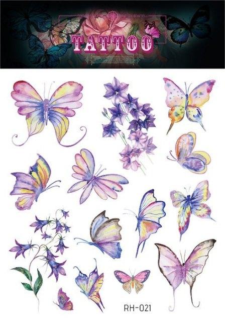 1 Pc Butterfly 3D Temporary Tattoo 52 Style Waterproof Butterfly Tattoos Stickers Temporary Colorful Design For Womens Stevvex