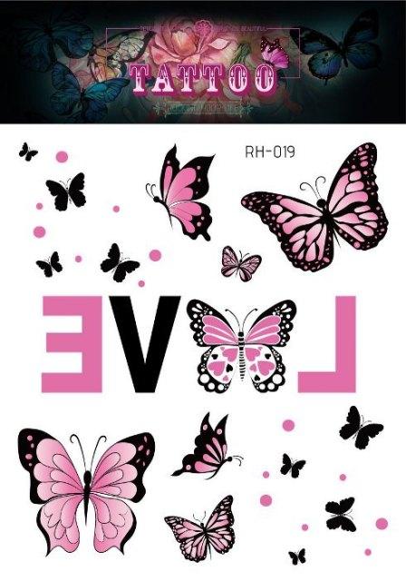 1 Pc Butterfly 3D Temporary Tattoo 52 Style Waterproof Butterfly Tattoos Stickers Temporary Colorful Design For Womens Stevvex