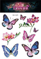 1 Pc Butterfly 3D Temporary Tattoo 52 Style Waterproof Butterfly Tattoos Stickers Temporary Colorful Design For Womens Stevvex