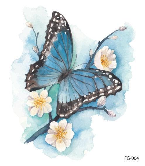 1 Pc Butterfly 3D Temporary Tattoo 52 Style Waterproof Butterfly Tattoos Stickers Temporary Colorful Design For Womens Stevvex
