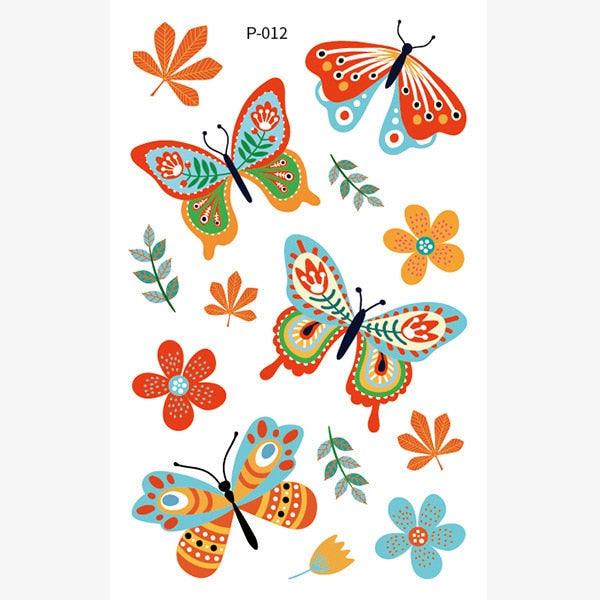 1 Pc Butterfly 3D Temporary Tattoo 52 Style Waterproof Butterfly Tattoos Stickers Temporary Colorful Design For Womens Stevvex