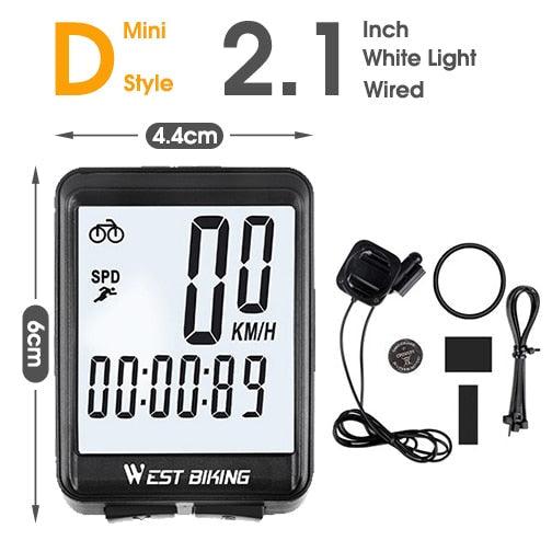 Bicycle Computer Digital Speedometer Backlight Wireless Wired Bike Stopwatch Computer Waterproof Backlight With Digital LCD Display For Outdoor Cycling And Fitness Multi-Function Gifts For Bikers Men Stevvex