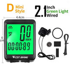 Bicycle Computer Digital Speedometer Backlight Wireless Wired Bike Stopwatch Computer Waterproof Backlight With Digital LCD Display For Outdoor Cycling And Fitness Multi-Function Gifts For Bikers Men Stevvex