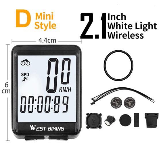 Bicycle Computer Digital Speedometer Backlight Wireless Wired Bike Stopwatch Computer Waterproof Backlight With Digital LCD Display For Outdoor Cycling And Fitness Multi-Function Gifts For Bikers Men Stevvex