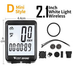 Bicycle Computer Digital Speedometer Backlight Wireless Wired Bike Stopwatch Computer Waterproof Backlight With Digital LCD Display For Outdoor Cycling And Fitness Multi-Function Gifts For Bikers Men Stevvex