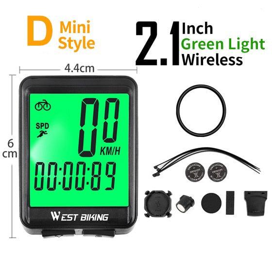 Bicycle Computer Digital Speedometer Backlight Wireless Wired Bike Stopwatch Computer Waterproof Backlight With Digital LCD Display For Outdoor Cycling And Fitness Multi-Function Gifts For Bikers Men Stevvex