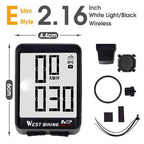 Bicycle Computer Digital Speedometer Backlight Wireless Wired Bike Stopwatch Computer Waterproof Backlight With Digital LCD Display For Outdoor Cycling And Fitness Multi-Function Gifts For Bikers Men Stevvex