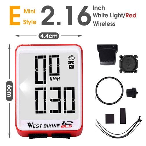 Bicycle Computer Digital Speedometer Backlight Wireless Wired Bike Stopwatch Computer Waterproof Backlight With Digital LCD Display For Outdoor Cycling And Fitness Multi-Function Gifts For Bikers Men Stevvex