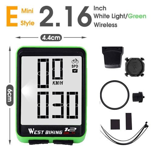Bicycle Computer Digital Speedometer Backlight Wireless Wired Bike Stopwatch Computer Waterproof Backlight With Digital LCD Display For Outdoor Cycling And Fitness Multi-Function Gifts For Bikers Men Stevvex