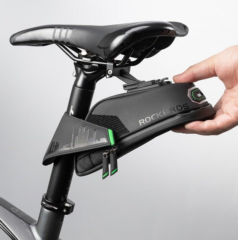 Rainproof Bicycle Bag Shock Proof Bike Bag For Reflective Large Capacity Seat Bike Bag Accessories Bag Seat Bag Bike Bag Under Seat Bicycle Bag Cycling Accessories Storage Pouch Bike For Mountain Road Bike Stevvex