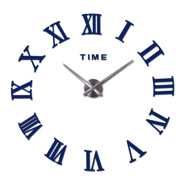 Wall Clock Promotion New Home Decor Large Roman Mirror 3D Wall Clock Mirror Surface Decorative Clock Large Wall Sticker Clock for Living Room Bedroom Office Home Decorations Fashion  Modern Quartz Clocks Living Room  Sticker Watch Stevvex