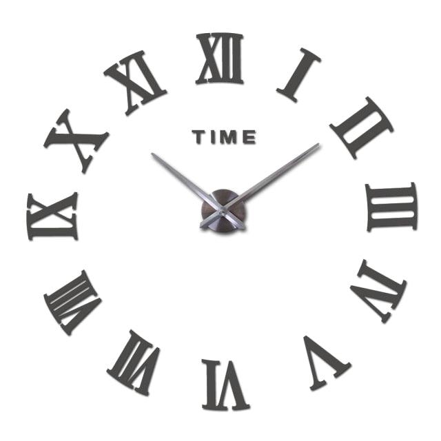 Wall Clock Promotion New Home Decor Large Roman Mirror 3D Wall Clock Mirror Surface Decorative Clock Large Wall Sticker Clock for Living Room Bedroom Office Home Decorations Fashion  Modern Quartz Clocks Living Room  Sticker Watch Stevvex