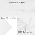 Black Alphabet Flower Print Pillow Cover White Polyester Modern Cushion Cover Decorative Pillowcase For Sofa Bed Chair Car Throw Pillow Covers Decorative Pillow Cases ABC Letter Cushion Covers Square Pillow Protectors Home Decor 45x45cm Stevvex