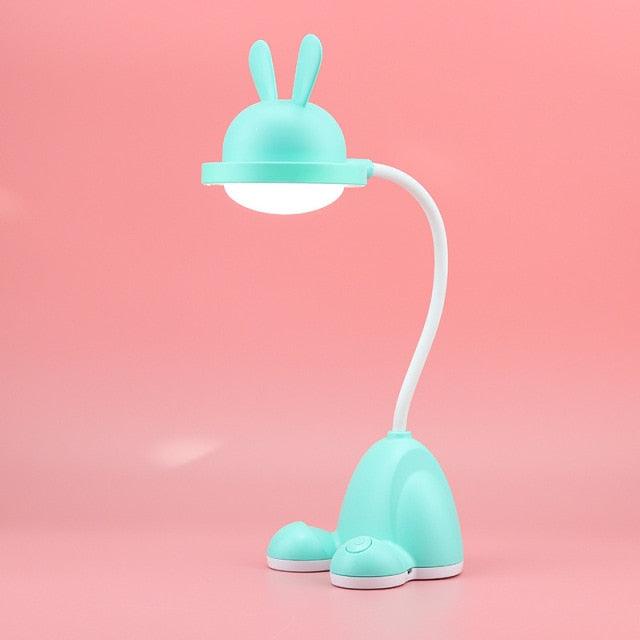 Rabbit LED Table Lamp Kids Desk Bunny Night Lights Studying Bedroom Decor Baby Bed Restaurant Living Room Cute Gift USB Charging Cute Study Lamps for Bedroom Décor Stevvex
