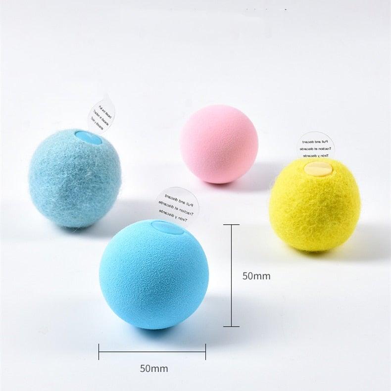 Smart Cat Toys Ball Catnip Cat Training Toy Pet Playing Ball Pet Products Toy for Cats Interactive Chirping Balls Cat Kicker Toys Fun Catnip Toys for Cat Exercise Stevvex