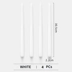 4pc Unscented 12" Candles Colored Long Stick Candle Smokeless Home Wedding Centerpiece Birthday Candle Tall Taper Candles Dripless Unscented Dinner Candle Paraffin Wax Candles Stevvex