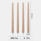 4pc Unscented 12" Candles Colored Long Stick Candle Smokeless Home Wedding Centerpiece Birthday Candle Tall Taper Candles Dripless Unscented Dinner Candle Paraffin Wax Candles Stevvex