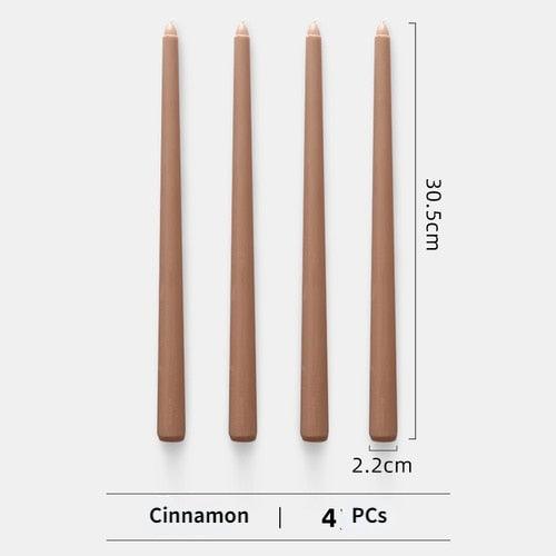 4pc Unscented 12" Candles Colored Long Stick Candle Smokeless Home Wedding Centerpiece Birthday Candle Tall Taper Candles Dripless Unscented Dinner Candle Paraffin Wax Candles Stevvex
