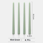 4pc Unscented 12" Candles Colored Long Stick Candle Smokeless Home Wedding Centerpiece Birthday Candle Tall Taper Candles Dripless Unscented Dinner Candle Paraffin Wax Candles Stevvex