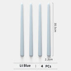 4pc Unscented 12" Candles Colored Long Stick Candle Smokeless Home Wedding Centerpiece Birthday Candle Tall Taper Candles Dripless Unscented Dinner Candle Paraffin Wax Candles Stevvex