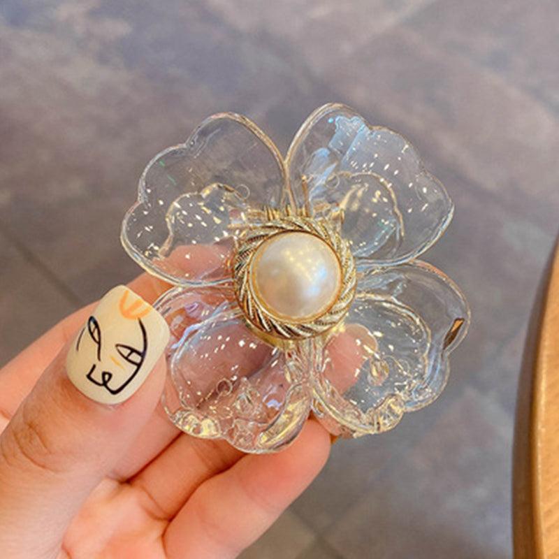 Sweet Flower Shape Hair Clips for Women Girls Hair Claw Chic Barrettes Claw Crab Hairpins Styling Bohemia Hair Jaw Clamps Medium Thick Hair Women Stevvex