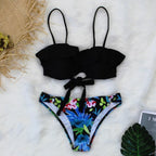 Female Two Piece Swimsuit Low Waist Bikini Floral Printing Swimwear Push Up Bathing Suit  Detachable Padded Push Up Striped Bikini Set Two Piece Swimsuit Ladies Vintage Lace Bikini Sets Beach Swimwear Stevvex