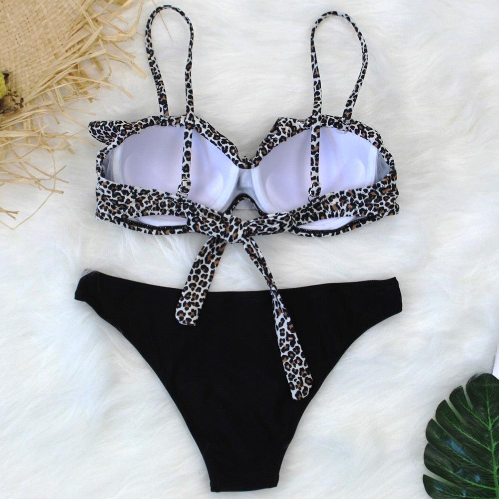 Female Two Piece Swimsuit Low Waist Bikini Floral Printing Swimwear Push Up Bathing Suit  Detachable Padded Push Up Striped Bikini Set Two Piece Swimsuit Ladies Vintage Lace Bikini Sets Beach Swimwear Stevvex