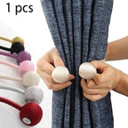 Magnetic Curtain Tieback Buckle Strap Holdbacks Magnet Clip For Curtain Rod Tie Backs Hanging Belts Rope Accessories Upgraded Curtain Buckles European Style Decorative Weave Rope Curtain Holdbacks Holder For Window Decor Curtain Clips Rope Straps Magnet Stevvex