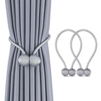 Magnetic Curtain Tieback Buckle Strap Holdbacks Magnet Clip For Curtain Rod Tie Backs Hanging Belts Rope Accessories Upgraded Curtain Buckles European Style Decorative Weave Rope Curtain Holdbacks Holder For Window Decor Curtain Clips Rope Straps Magnet Stevvex