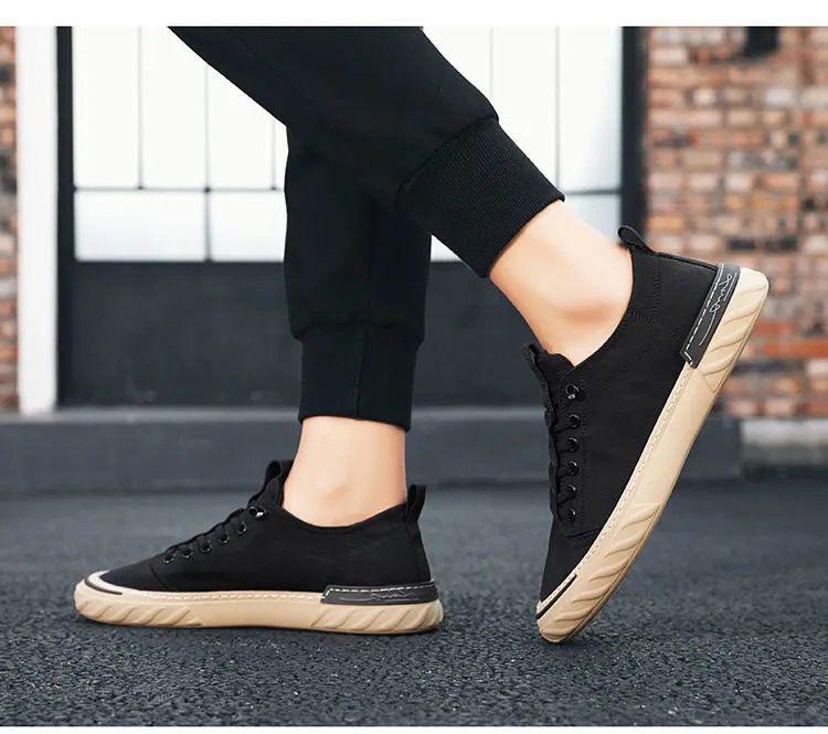 Canvas Men's Comfortable All-match Sneakers Breathable Cloth Casual Sports Flats Men Lightweight Outdoor Walking Sneakers Modern Design Stevvex