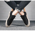 Canvas Men's Comfortable All-match Sneakers Breathable Cloth Casual Sports Flats Men Lightweight Outdoor Walking Sneakers Modern Design Stevvex