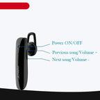 Handsfree Wireless Bluetooth Mini Headset Noise-canceling Fashion Wireless Earphone Mobile Phone Simple Design Clear Sound Quality Long Wireless Range Business Bluetooth Earpiece in Ear Lightweight Earphones With Mic For Cell Phones For Office Driving Stevvex