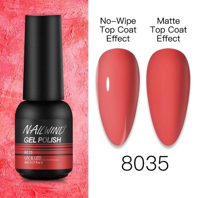 NEW TREND Modern fashion Red Gel Nail Polish For Nails  Permanent UV LED 8ml Matte Glossy High Quality Fashion Design For Women and Ladies Stevvex