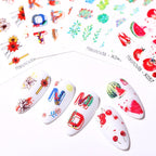 Nails Sticker Nail Art Decorations Flowers Leaves Decals Water Transfer Sliders Woman Face Fruit Foil Manicures Wraps  Water Transfer Nail Decals Sticker For Pretty Girl Self-Adhesive Nail Decals Designer Nail Stickers for Acrylic Decal Stevvex